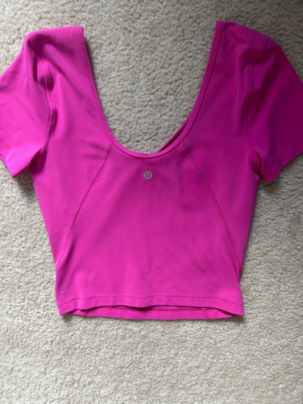 Lululemon Pink Scoop Neck Short Sleeve Align Tee- size 4